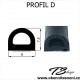 Samolepicí těsnění Profil D Černá 100mb