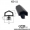 Těsnění pro dveří KD-11 Černá