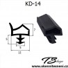 Těsnění pro dveří KD-14 Černá
