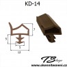 Těsnění pro dveří KD-14 Hnědá